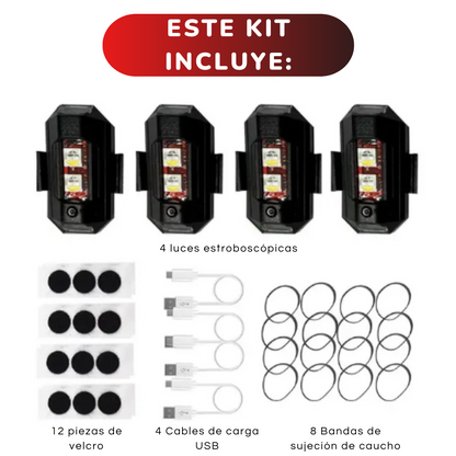 KIT LUCES PARA AUTO - 4 PIEZAS