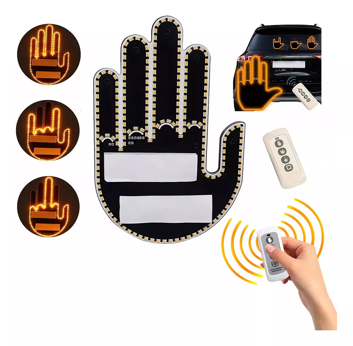 Mano interactiva de Luz Led para tu carro 🤟✋